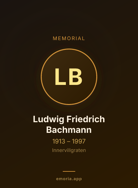 Memorial portrait of Ludwig Friedrich Bachmann