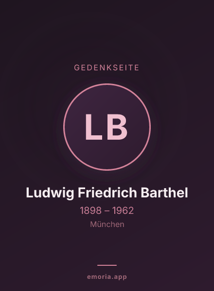 Gedenkportrait von Ludwig Friedrich Barthel