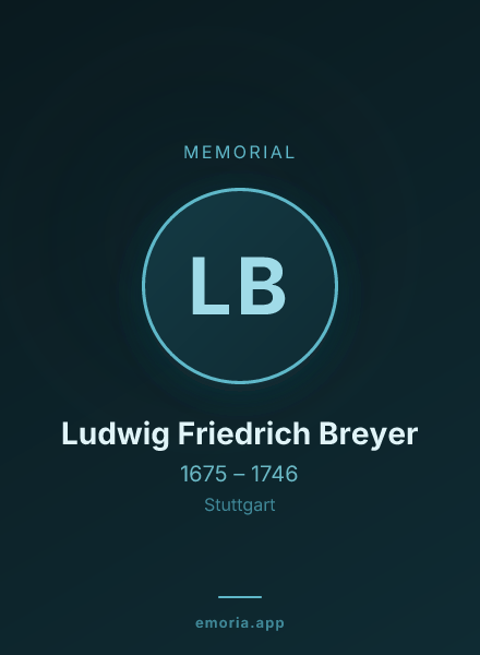 Memorial portrait of Ludwig Friedrich Breyer