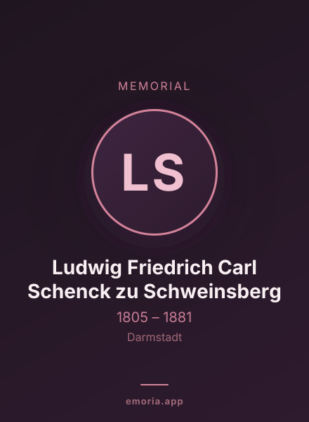 Memorial portrait of Ludwig Friedrich Carl Schenck zu Schweinsberg