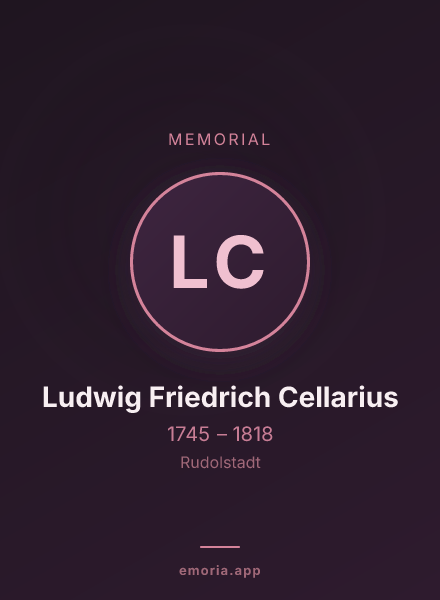 Memorial portrait of Ludwig Friedrich Cellarius