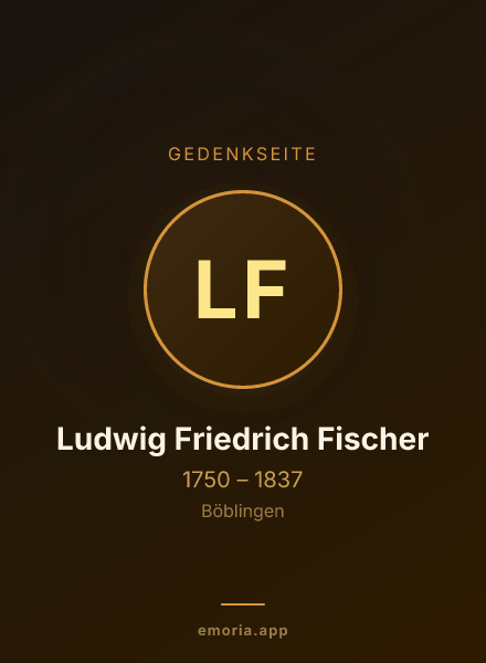 Gedenkportrait von Ludwig Friedrich Fischer