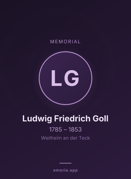 Memorial portrait of Ludwig Friedrich Goll