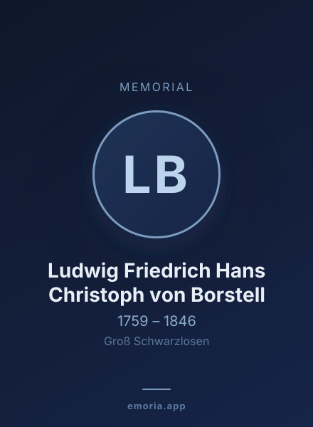 Memorial portrait of Ludwig Friedrich Hans Christoph von Borstell