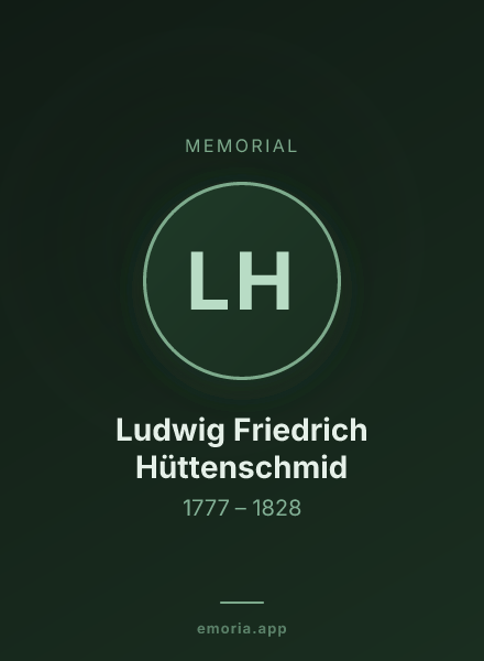 Memorial portrait of Ludwig Friedrich Hüttenschmid