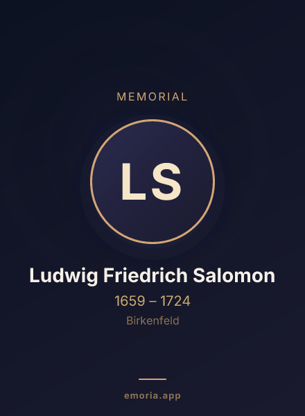 Memorial portrait of Ludwig Friedrich Salomon