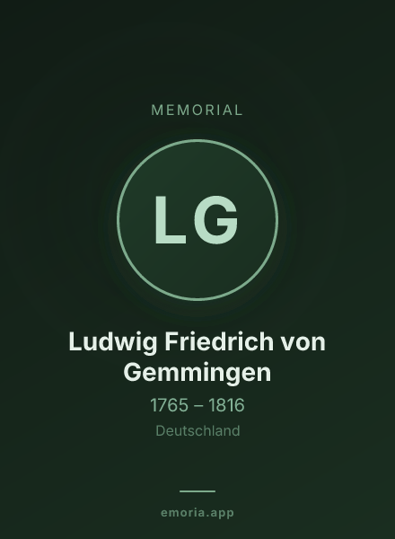 Memorial portrait of Ludwig Friedrich von Gemmingen