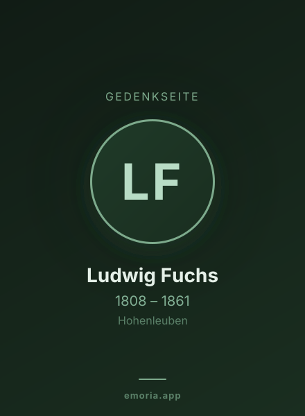 Gedenkportrait von Ludwig Fuchs
