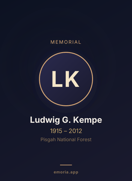 Memorial portrait of Ludwig G. Kempe