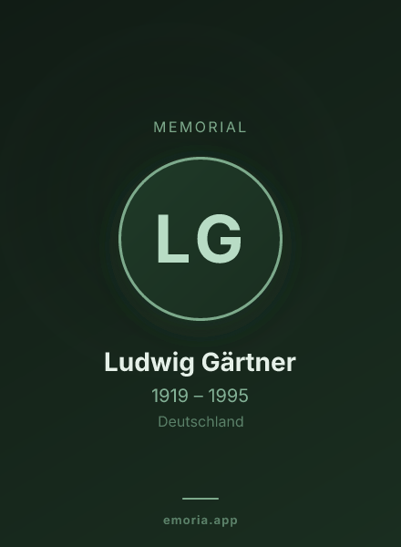Memorial portrait of Ludwig Gärtner