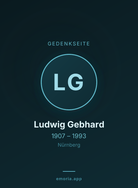 Gedenkportrait von Ludwig Gebhard