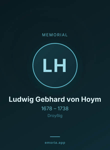 Memorial portrait of Ludwig Gebhard von Hoym