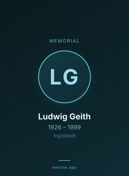 Memorial portrait of Ludwig Geith