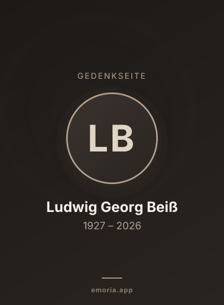 Gedenkportrait von Ludwig Georg Beiß
