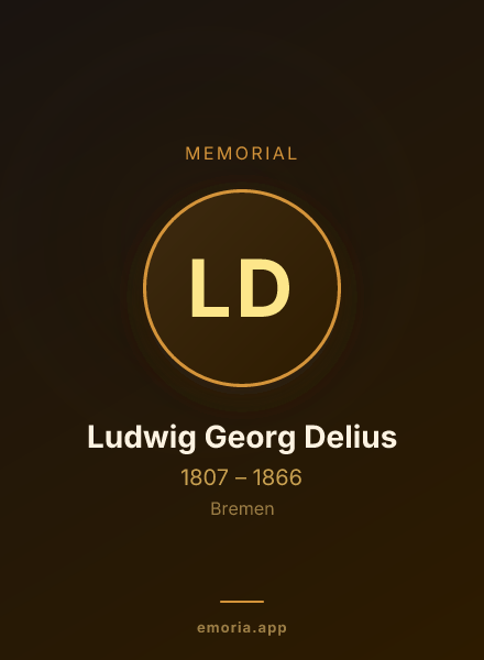 Memorial portrait of Ludwig Georg Delius