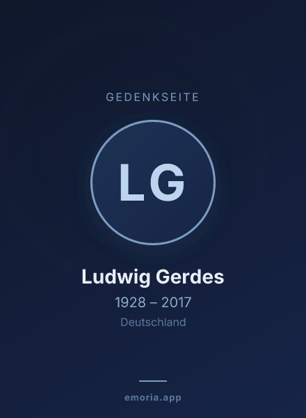 Gedenkportrait von Ludwig Gerdes