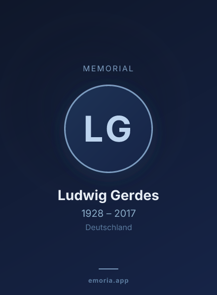 Memorial portrait of Ludwig Gerdes