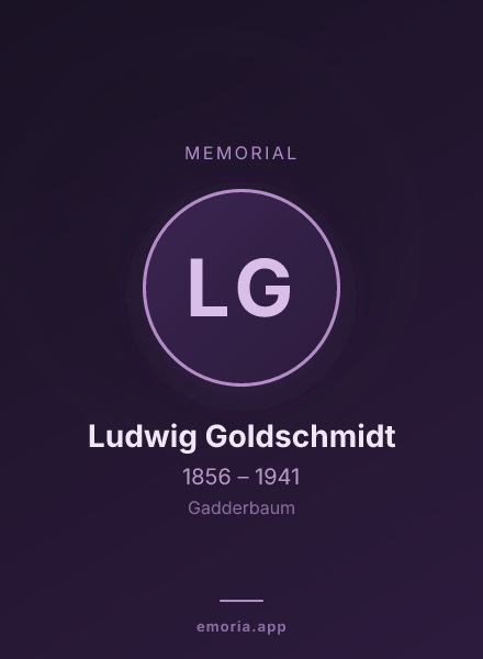 Memorial portrait of Ludwig Goldschmidt