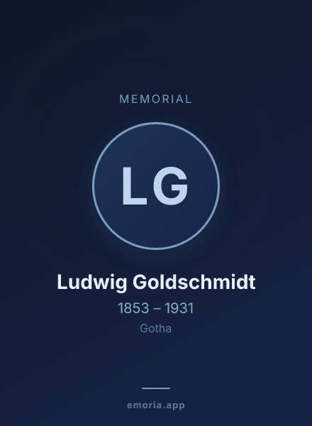 Memorial portrait of Ludwig Goldschmidt
