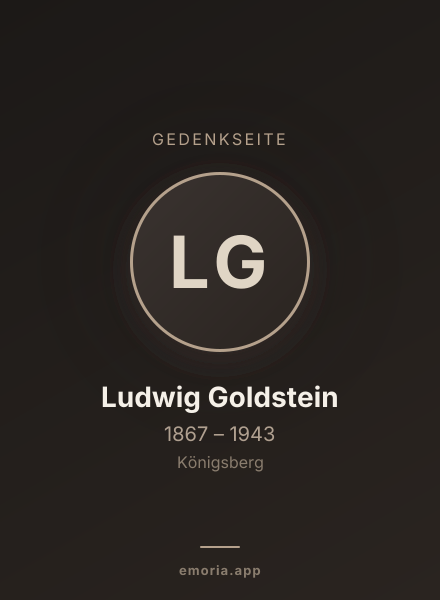 Gedenkportrait von Ludwig Goldstein