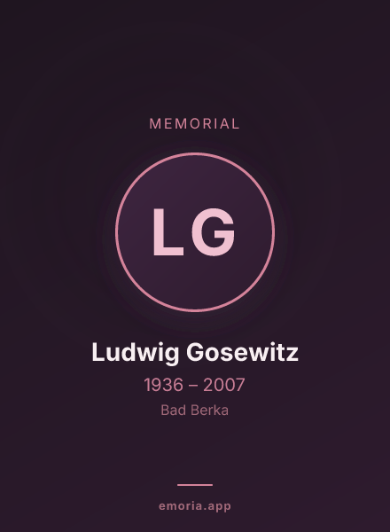 Memorial portrait of Ludwig Gosewitz