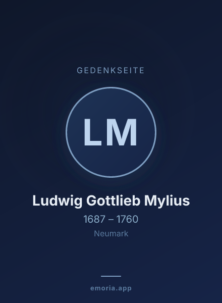 Gedenkportrait von Ludwig Gottlieb Mylius