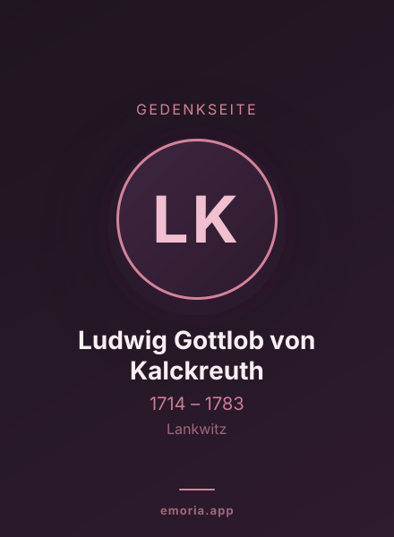 Gedenkportrait von Ludwig Gottlob von Kalckreuth