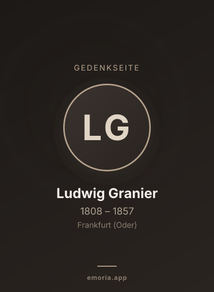 Gedenkportrait von Ludwig Granier