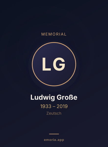 Memorial portrait of Ludwig Große