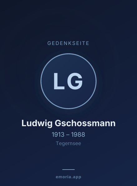 Gedenkportrait von Ludwig Gschossmann