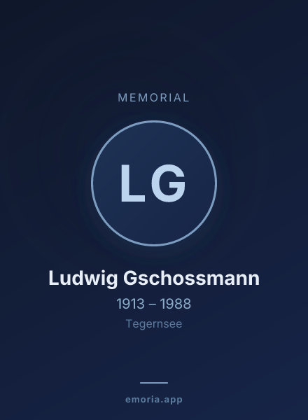 Memorial portrait of Ludwig Gschossmann