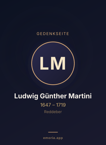 Gedenkportrait von Ludwig Günther Martini