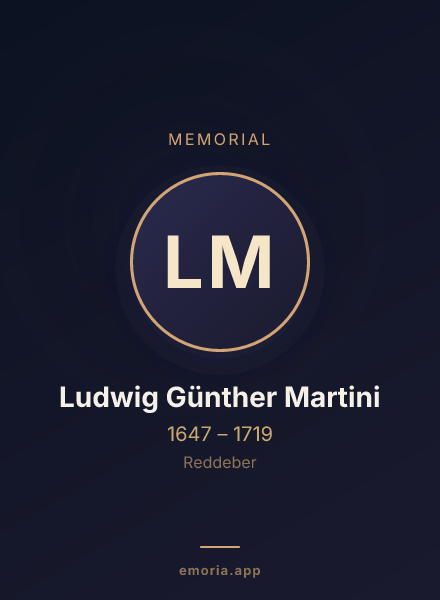Memorial portrait of Ludwig Günther Martini