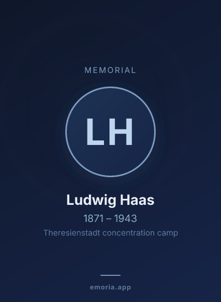 Memorial portrait of Ludwig Haas