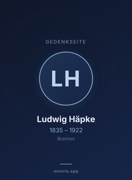 Gedenkportrait von Ludwig Häpke