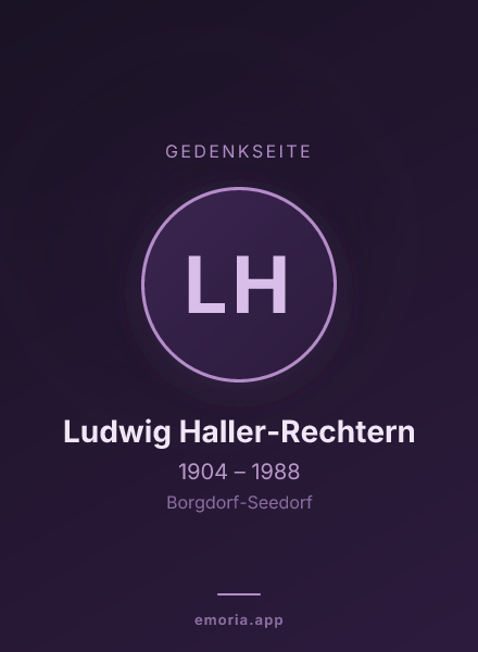 Gedenkportrait von Ludwig Haller-Rechtern