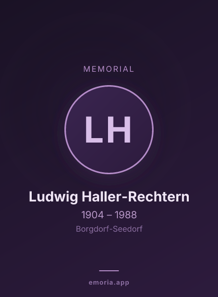 Memorial portrait of Ludwig Haller-Rechtern
