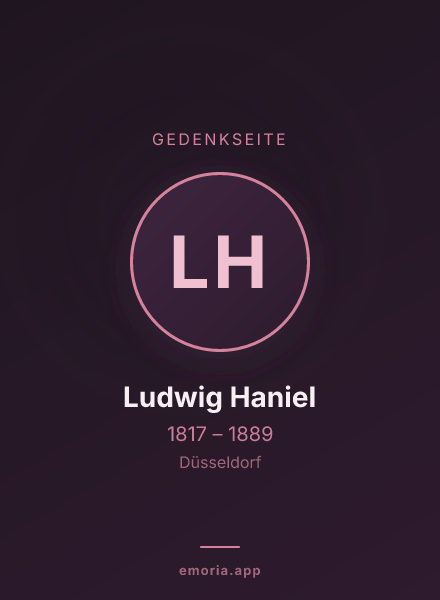 Gedenkportrait von Ludwig Haniel