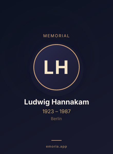 Memorial portrait of Ludwig Hannakam