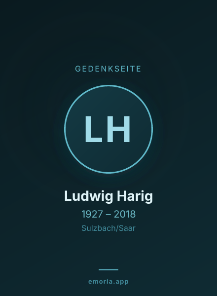 Gedenkportrait von Ludwig Harig