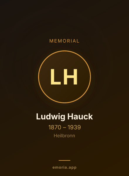 Memorial portrait of Ludwig Hauck
