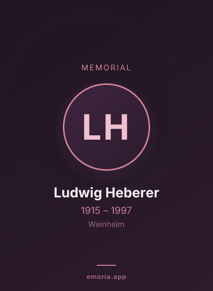 Memorial portrait of Ludwig Heberer