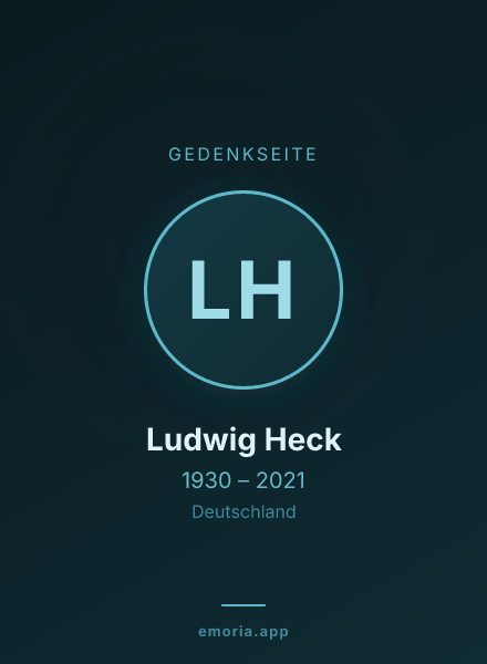 Gedenkportrait von Ludwig Heck
