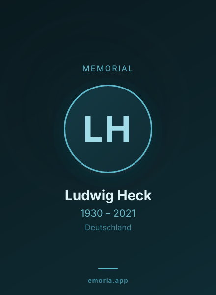Memorial portrait of Ludwig Heck