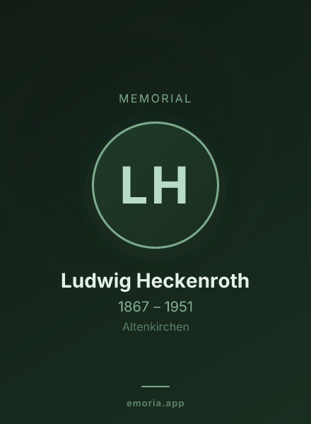 Memorial portrait of Ludwig Heckenroth