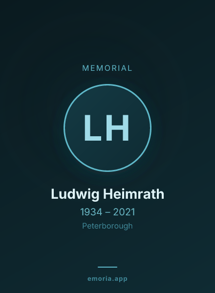 Memorial portrait of Ludwig Heimrath
