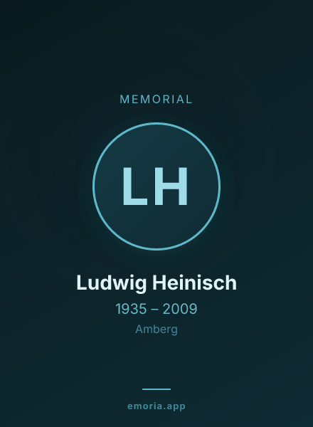 Memorial portrait of Ludwig Heinisch