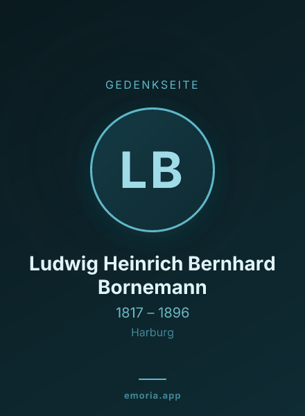 Gedenkportrait von Ludwig Heinrich Bernhard Bornemann
