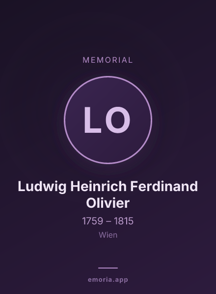 Memorial portrait of Ludwig Heinrich Ferdinand Olivier