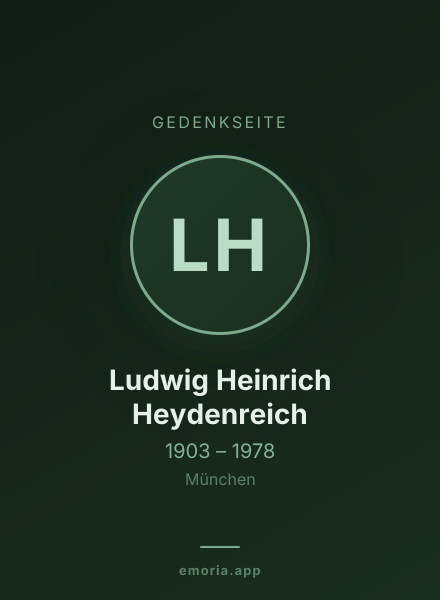 Gedenkportrait von Ludwig Heinrich Heydenreich